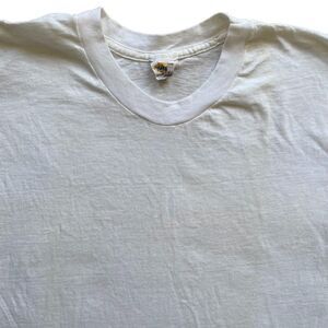 Vintage 60s Plain White T Shirt Large McAllister Blank Basic